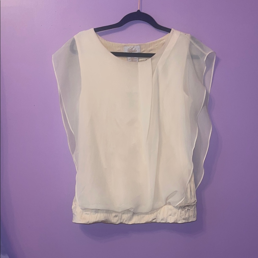 Elegant White Chiffon Blouse